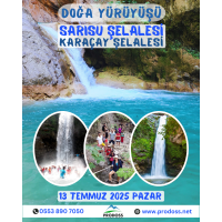 SARISU ŞELALESİ - KARAÇAY ŞELALELERİ  Doğa Yürüyüşü ve Yüzme   13 Temmuz 2025 Pazar